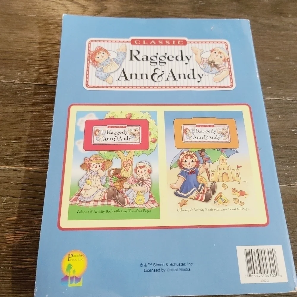 Vintage 2000s Raggedy Ann & Andy Coloring Activity Book